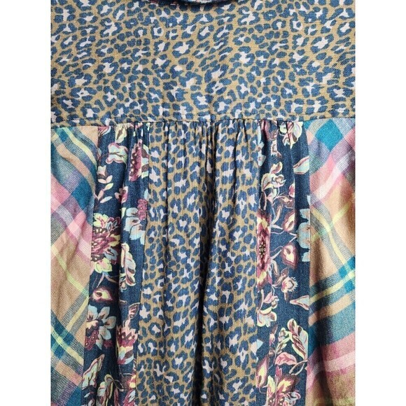 Soft Surroundings Icon Print Mix Tunic Shirt Black Thrush Sz M NWT *Flawed* - Picture 6 of 14